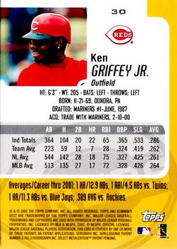 2002 Bowman's Best #30 Ken Griffey Jr. Back