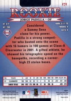 2002 Donruss #171 Jorge Padilla Back