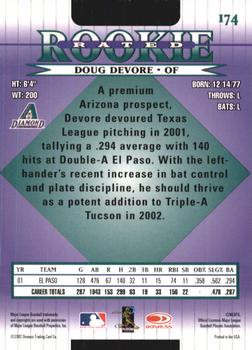 2002 Donruss #174 Doug Devore Back