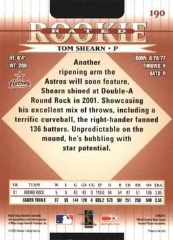2002 Donruss #190 Tom Shearn Back
