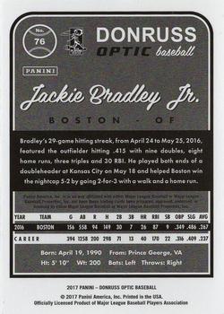 2017 Donruss Optic #76 Jackie Bradley Jr. Back