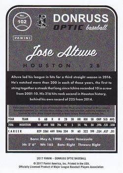 2017 Donruss Optic #102 Jose Altuve Back