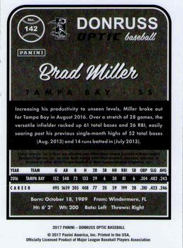 2017 Donruss Optic #142 Brad Miller Back