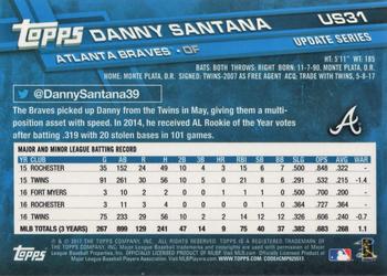 2017 Topps Update #US31 Danny Santana Back