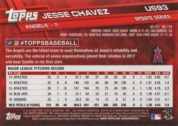 2017 Topps Update #US93 Jesse Chavez Back
