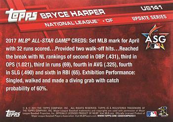 2017 Topps Update #US141 Bryce Harper Back