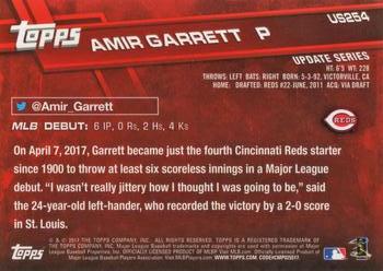 2017 Topps Update #US254 Amir Garrett Back