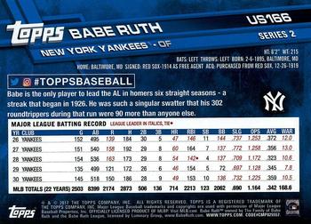 2017 Topps Update #US166 Babe Ruth Back