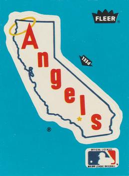 1985 Fleer - Team Stickers Blank Back #NNO California Angels Logo Front