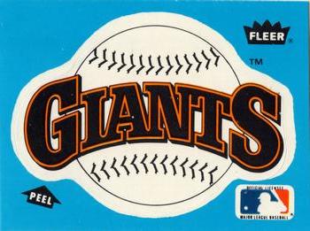 1985 Fleer - Team Stickers Blank Back #NNO San Francisco Giants Logo Front