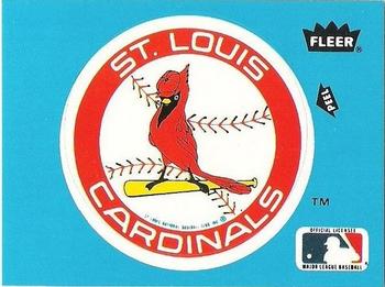 1985 Fleer - Team Stickers Blank Back #NNO St. Louis Cardinals Logo Front