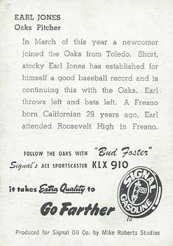 1948 Signal Gasoline Oakland Oaks #NNO Earl Jones Back