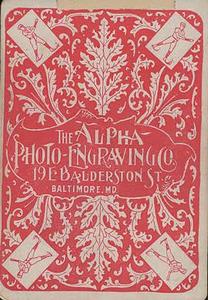1894 Alpha Photo-Engraving Baltimore Orioles #NNO Charles Esper Back
