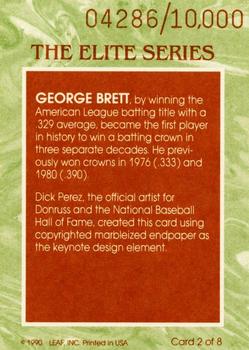 1991 Donruss - The Elite Series #2 George Brett Back