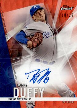 2017 Finest - Finest Autographs Orange Refractor #FA-DD Danny Duffy Front