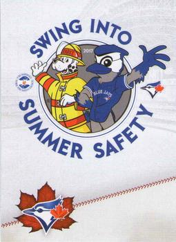2017 Toronto Blue Jays Fire Safety #NNO Smoke Alarm Safety Back