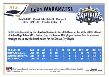 2017 Grandstand Lake County Captains #NNO Luke Wakamatsu Back