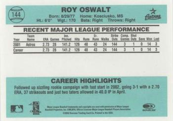 2002 Donruss Originals #144 Roy Oswalt Back