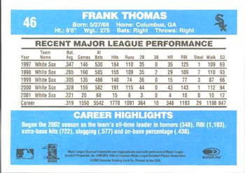 2002 Donruss Originals #46 Frank Thomas Back