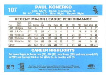 2002 Donruss Originals #107 Paul Konerko Back
