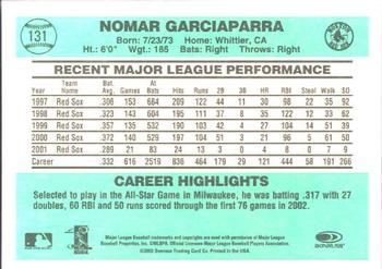2002 Donruss Originals #131 Nomar Garciaparra Back