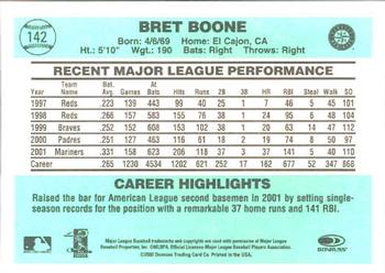 2002 Donruss Originals #142 Bret Boone Back