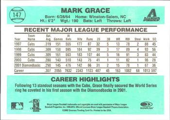 2002 Donruss Originals #147 Mark Grace Back