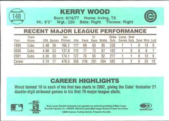 2002 Donruss Originals #148 Kerry Wood Back