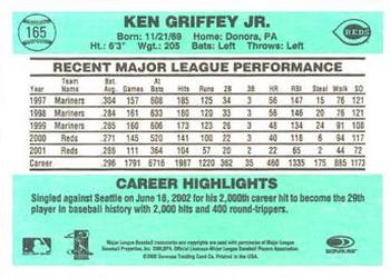 2002 Donruss Originals #165 Ken Griffey Jr. Back