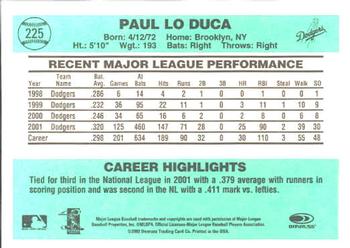 2002 Donruss Originals #225 Paul Lo Duca Back