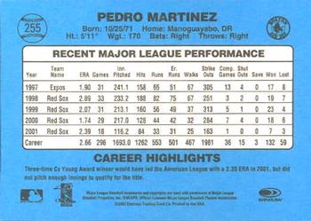 2002 Donruss Originals #255 Pedro Martinez Back