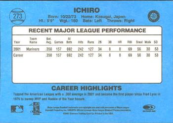 2002 Donruss Originals #273 Ichiro Back