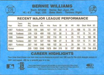 2002 Donruss Originals #276 Bernie Williams Back