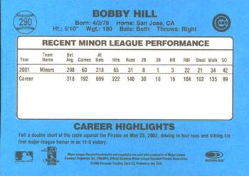 2002 Donruss Originals #290 Bobby Hill Back