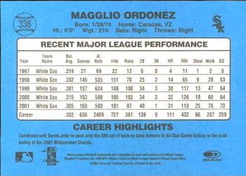 2002 Donruss Originals #336 Magglio Ordonez Back