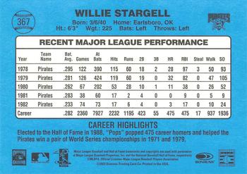 2002 Donruss Originals #367 Willie Stargell Back