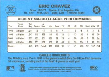 2002 Donruss Originals #396 Eric Chavez Back