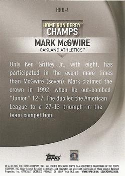 2017 Topps - Home Run Derby Champions #HRD-4 Mark McGwire Back