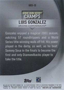 2017 Topps - Home Run Derby Champions #HRD-10 Luis Gonzalez Back