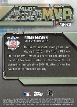 2017 Topps - All-Star Game MVP #ASM-20 Brian McCann Back