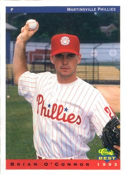 1993 Classic Best Martinsville Phillies #20 Brian O'Connor Front