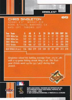 2003 Ultra - Gold Medallion #85 Chris Singleton Back