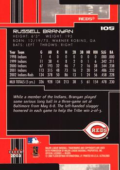 2003 Ultra - Gold Medallion #105 Russell Branyan Back