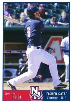 2017 Grandstand New Hampshire Fisher Cats #NNO Gunnar Heidt Front