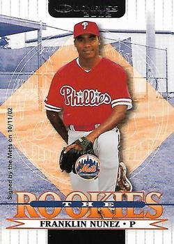 2002 Donruss The Rookies #87 Franklin Nunez Front