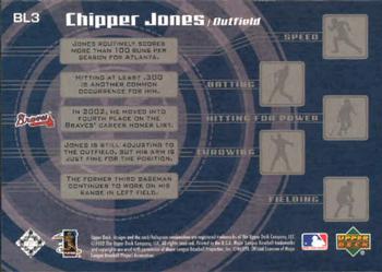 2003 Upper Deck - Big League Breakdown #BL3 Chipper Jones Back