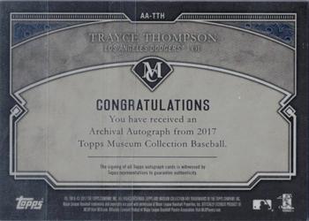 2017 Topps Museum Collection - Archival Autographs #AA-TTH Trayce Thompson Back