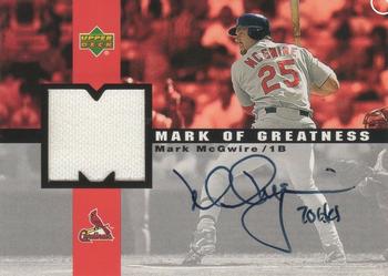 2003 Upper Deck - Mark of Greatness #MoG Mark McGwire Front