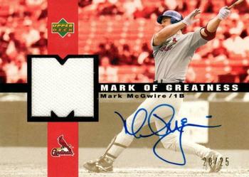 2003 Upper Deck - Mark of Greatness #MoG Mark McGwire  Front
