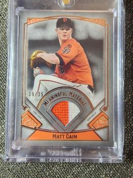 2017 Topps Museum Collection - Meaningful Material Relics Copper #MR-MCA Matt Cain Front